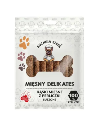 KUCHNIA SZEFA Deliciu din carne de bibilică, 7 bucăți  recompense uscate pentru câini