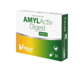 Supliment gastrointestinal, VetFood, Amylactiv Digest Mini, 30 capsule
