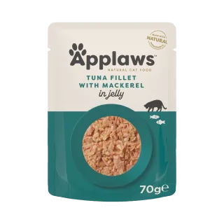 Hrana umeda pisici, Applaws Cat, File Ton si Macrou, in aspic, 70 g