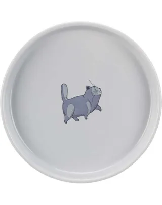 TRIXIE Castron ceramic pentru pisici 0,6L/diam.23cm, gri