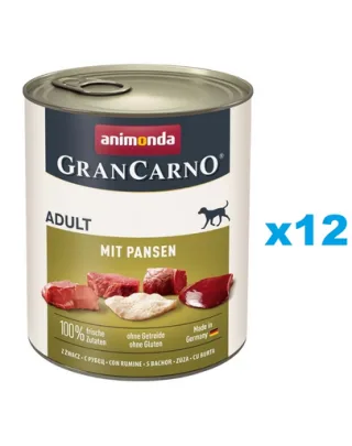 ANIMONDA GranCarno Adult with Tripe 12 x 800 g hrana cu rumen, caini adulti