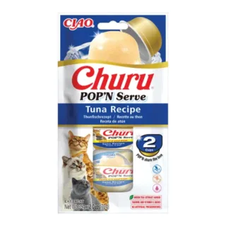 INABA Churu Pop'n Serve, Ton, bol hrană umedă fără cereale pisici, (în aspic), 70g