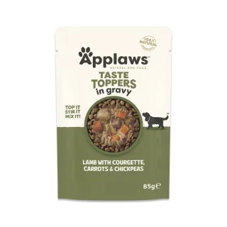 Hrana umeda caini, Applaws Dog Taste Toppers, Miel si Legume, in sos, 85 g