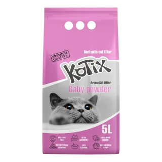 Asternut igienic pentru pisici Kotix, 5 L, aroma Pudra de Talc