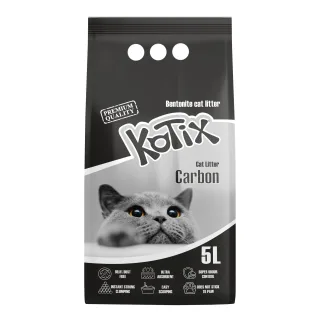 Asternut igienic pentru pisici Kotix, 5 L, aroma Carbune Activ