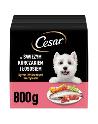 CESAR Adult hrană uscată câini de talie mică, cu pui și somon, 800 g