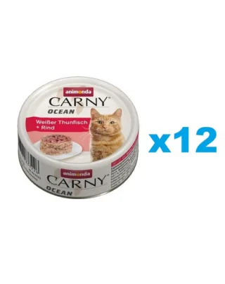 ANIMONDA Carny ocean Hrana umeda cu ton si vita pentru pisici adulte 12x80g