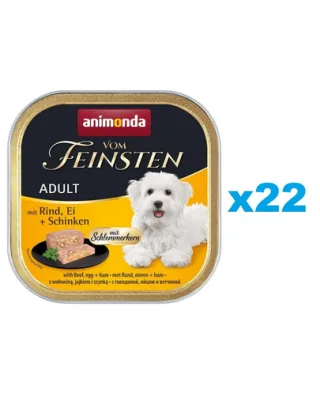 ANIMONDA Vom Feinsten Pate vită cu ouă și șuncă 22x150 g
