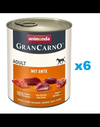 ANIMONDA GranCarno Adult with Duck 6x800 g hrana cu rata, caini adulti