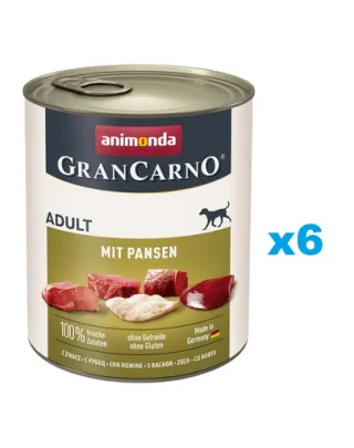 ANIMONDA GranCarno Adult with Tripe 6x800 g hrana cu rumen, caini adulti