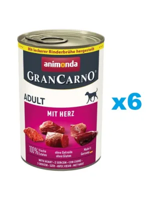 ANIMONDA GranCarno Adult carne de vită și inimă 6x400g
