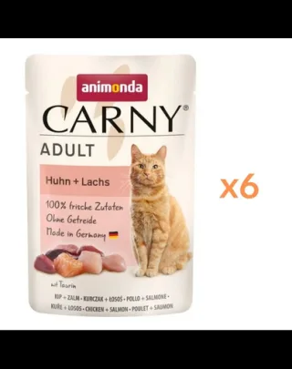 ANIMONDA Carny Adult Plic cu pui și somon 6 x 85 g hrană umedă pentru pisici