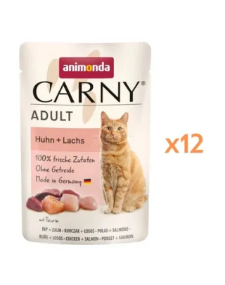 ANIMONDA Carny Adult Plic cu pui și somon 12x85 g hrană umedă pentru pisici
