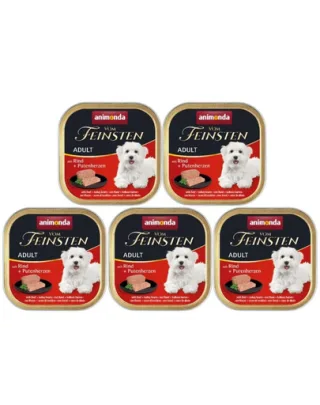 ANIMONDA Vom Feinsten Classic vită și inimi cu curcan 5 x 150 g