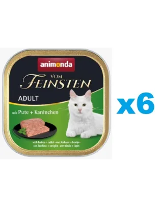ANIMONDA Vom Feinsten Classic cu curcan și iepure 6 x 100 g