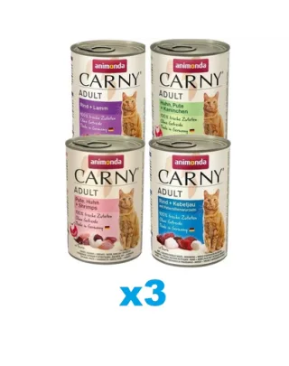 ANIMONDA Carny Mix de arome cu carne de vită și pui 12 x 400 g