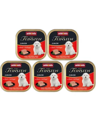 ANIMONDA Vom Feinsten puppy vită și pasăre 5x150g