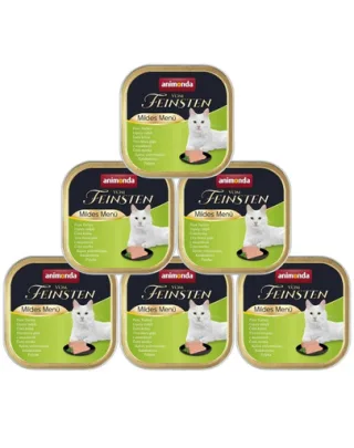 ANIMONDA Vom Feinsten Mild Menü hrană umedă tip pate pentru pisici cu curcan 6x100 g