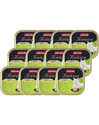 ANIMONDA Vom Feinsten Mild Menü hrană umedă tip pate pentru pisici cu curcan 12x100 g