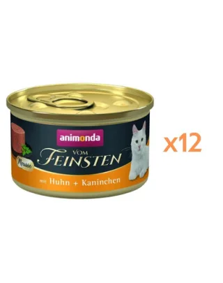 ANIMONDA Vom Feinsten Mousse hrană umedă tip mousse pentru pisici cu pui și iepure 12x85 g