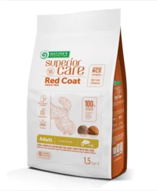Hrana uscata caini, Superior Care Red Coat Grain Free Adult SmallMini Breeds cu Somon 10 kg