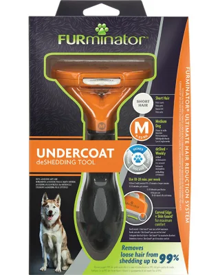 Trimmer profesional Furminator caini, blana Scurta- M
