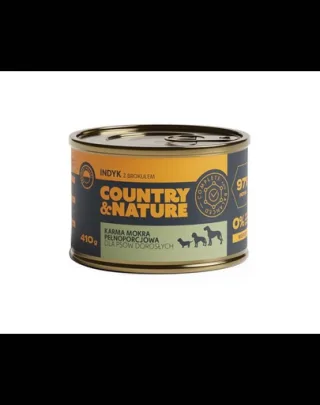 COUNTRY&amp;NATURE Hrana umeda fara cereale pentru caini adulti, cu curcan  410 g