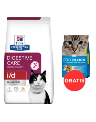 HILL'S Prescription Diet Feline Digestive Care i/d 8 kg dietă pisici afecțiuni digestive + nisip 6 kg GRATIS