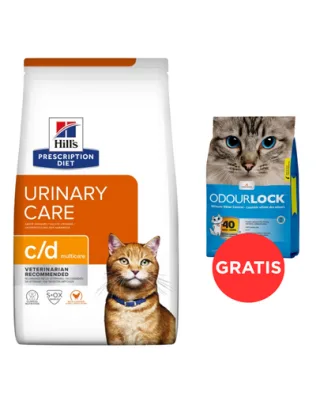HILL'S Prescripition Diet Feline c/d Multicare pisici 8 kg + nisip litieră 6 kg GRATIS