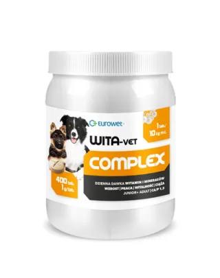 EUROWET Wita-Vet Complex vitamine și minerale pentru câini 400 tab x 1 g