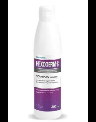 EUROWET Hexoderm-K șampon dermatologic cu clorhexidină și ketoconazol pentru câini și pisici 200 ml