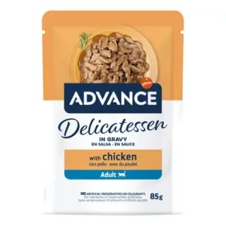 Hrana umeda pentru pisici Advance Delicatessen cu pui 85 gr