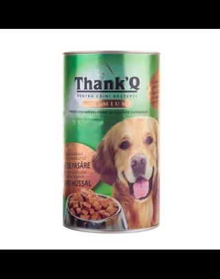 THANK'Q hrană umedă câini adulți cu pui 1240 g