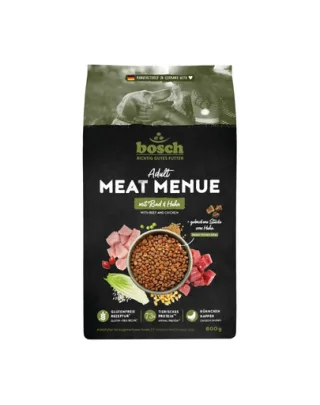 BOSCH Meat Menue Adult hrană câini adulți cu vită și pui, 800 g