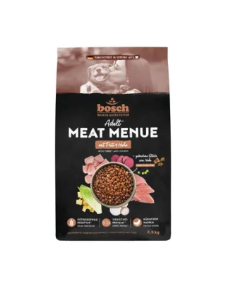 BOSCH Meat Menue Adult hrană câini adulți 2,5 kg curcan și pui