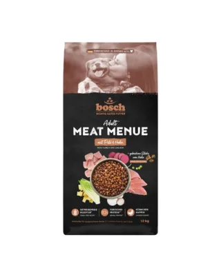 BOSCH Meat Menue Adult hrană pentru câini adulți 12 kg curcan și pui