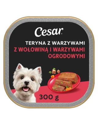 CESAR hrană umedă pate pentru câini adulți cu vită și legume 300 g