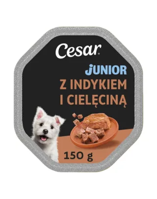 CESAR Junior hrană pentru căței cu curcan și vițel 150 g