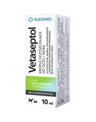 EUROWET Vetaseptol picături curățare nas și ochi câini și pisici 10 ml