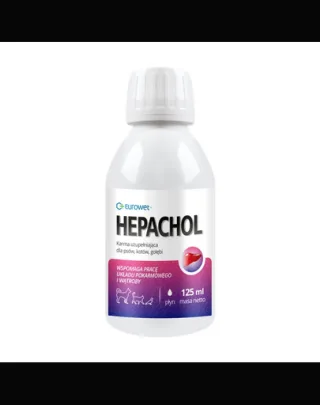 EUROWET Hepachol pentru digestie și ficat câini, pisici și porumbei 125 ml