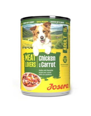 JOSERA Meat Lovers Menu pui și morcov 400 g hrană câini