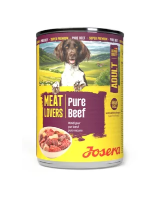 JOSERA Meat Lovers Pure Adult Beef 400 g cu vită, hrană monoproteică pentru câini