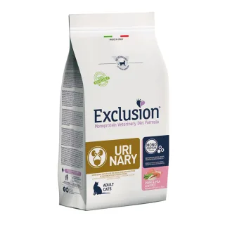 EXCLUSION Monoprotein VD Urinary, Porc și Mazăre, dietă veterinară, hrană uscată pisici, sistem urinar, 1.5kg