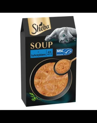 SHEBA Soup cu ton 4x40 g supă pentru pisici