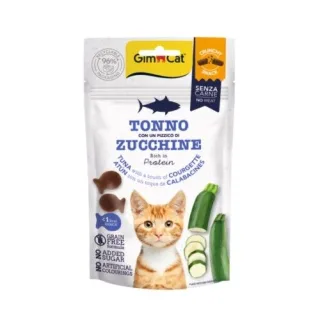 Recompense pisici adulte, GimCat Crunchy, Ton si Dovlecel, 50 g