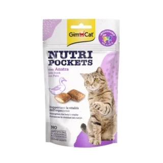 Recompense pisici adulte, GimCat Nutri Pockets, Rata, 60 g