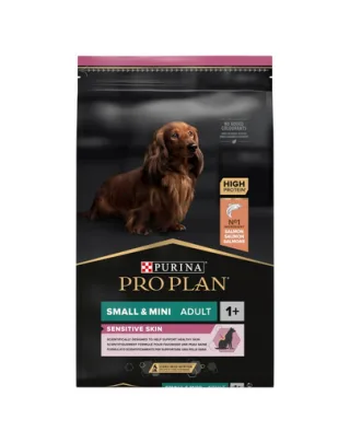 PURINA Pro Plan Small&amp;Mini Adult Sensitive Skin hrana uscati caini adulti talie mica cu piele sensibila, cu somon 7 kg