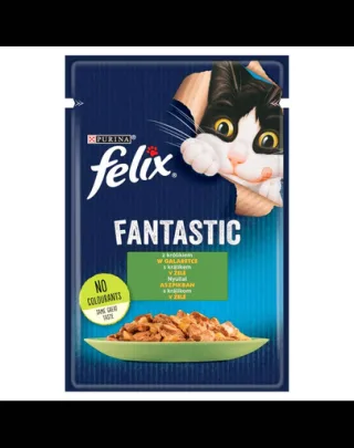 FELIX FANTASTIC Hrana umeda cu carne de iepure in jeleu pentru pisici adulte 85g